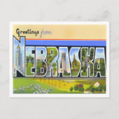 Nebraska  Big Letters Briefkaart (Voorkant)