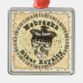 Nebraska Biker  Metalen Ornament (Voorkant)