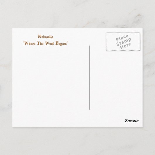 Nebraska Briefkaart (Achterkant)