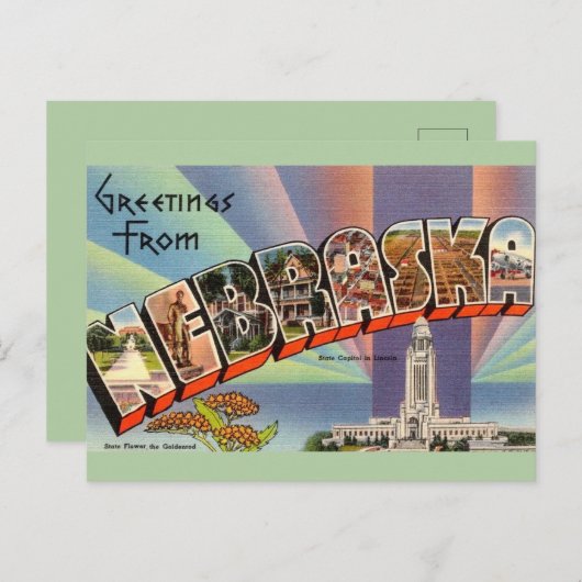 Nebraska Briefkaart (Voorkant / Achterkant)