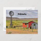 Nebraska-briefkaart voor landschapsfoto briefkaart (Voorkant / Achterkant)