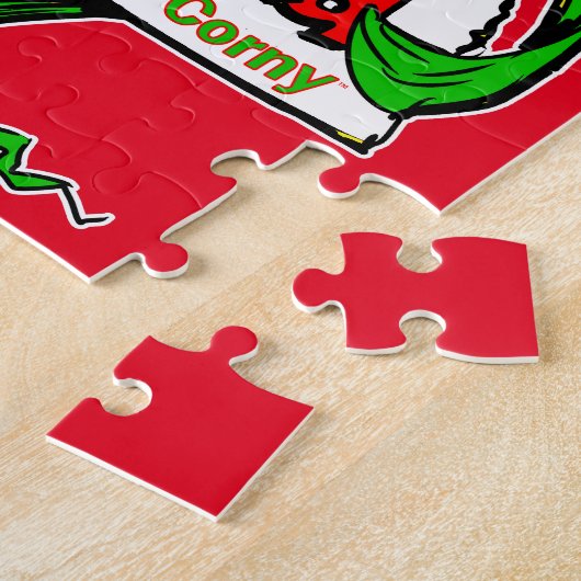 Nebraska Cartoon Corn Cob Legpuzzel (Zijkant)