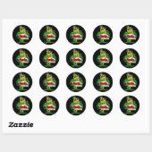 Nebraska Cartoon Corn Cob Ronde Sticker (Vel)