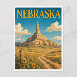 Nebraska Chimney Rock GeoSaga Briefkaart