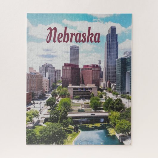 Nebraska City Skyline Omaha Legpuzzel (Verticaal)
