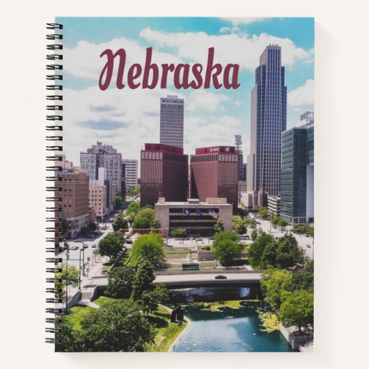 Nebraska City Skyline Omaha Notitieboek (Voorkant)