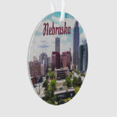Nebraska City Skyline Omaha Ornament (voorkant)