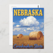 Nebraska Cornhusker State Briefkaart (Voorkant / Achterkant)