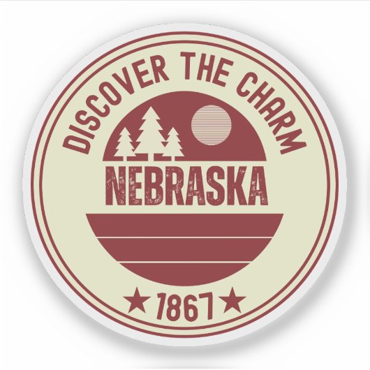 Nebraska Cornhusker State Cadeau  Sticker (Voorkant)