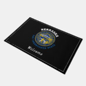 NEBRASKA CORNHUSKER STATE FLAG DEURMAT (Schuin)