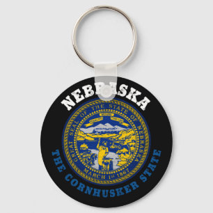 NEBRASKA CORNHUSKER STATE FLAG SLEUTELHANGER