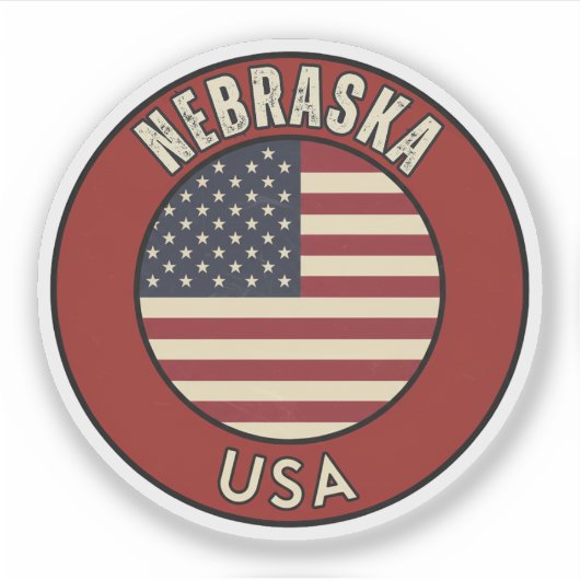 Nebraska Cornhusker State Gif  Sticker (Voorkant)