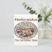 Nebraska Cornhusker State Seal Briefkaart (Staand voorkant)