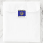 Nebraska, Cornhusker State, Vlag Vierkante Sticker (Tas)