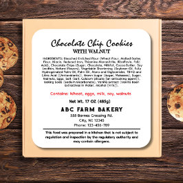 NEBRASKA Cottage Food Law Label