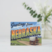 Nebraska Covered Wagon Field Briefkaart (Staand voorkant)