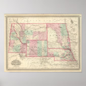 Nebraska, Dakota, Idaho, Montana en Wyoming Poster (Voorkant)