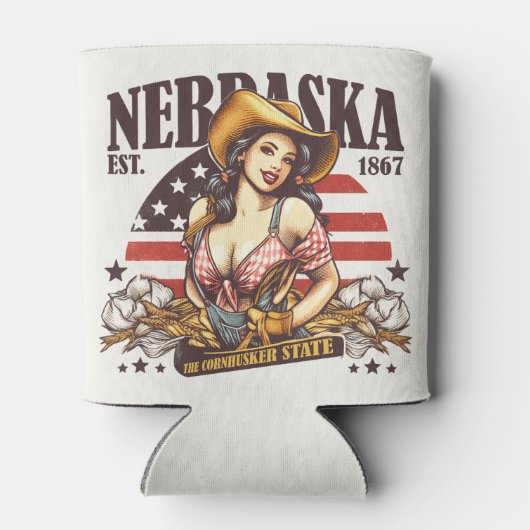 Nebraska, de staat Cornhusker Blikjeskoeler (Achterkant)