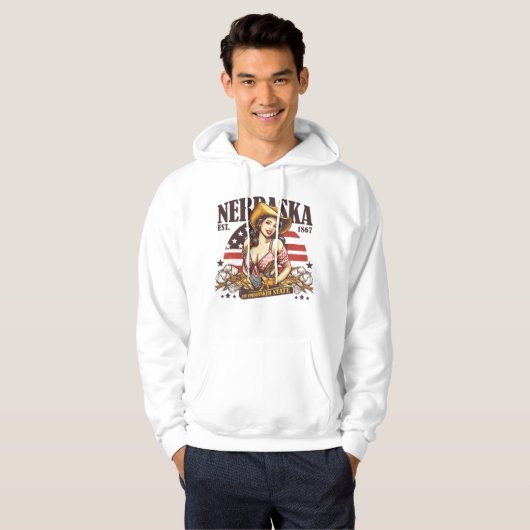Nebraska, de staat Cornhusker Hoodie (Voorkant volledig)