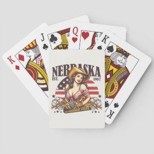 Nebraska, de staat Cornhusker Pokerkaarten