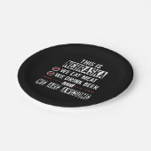 Nebraska Eat Meat Drink Bier Geweldige Papieren Bordje (Gekanteld)