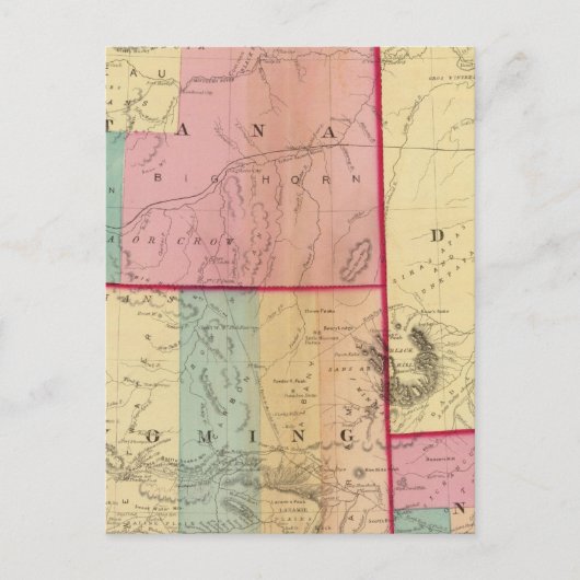 Nebraska en de Dakotas Briefkaart (Voorkant)