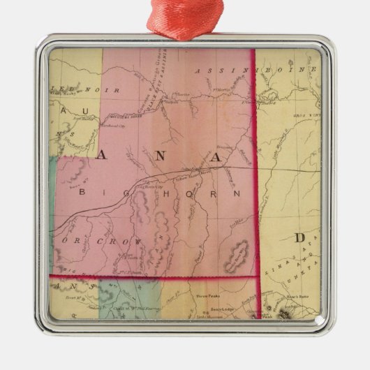 Nebraska en de Dakotas Metalen Ornament (Voorkant)