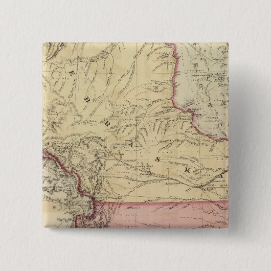 Nebraska en Kansas 3 Vierkante Button 5,1 Cm (Voorkant)