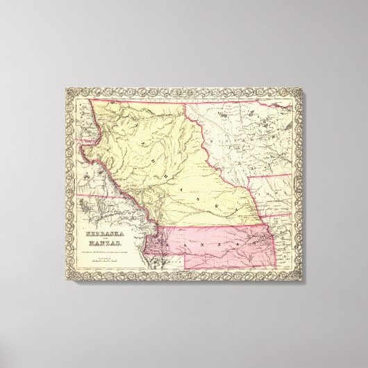 Nebraska en Kanzas Canvas Afdruk (Voorkant)