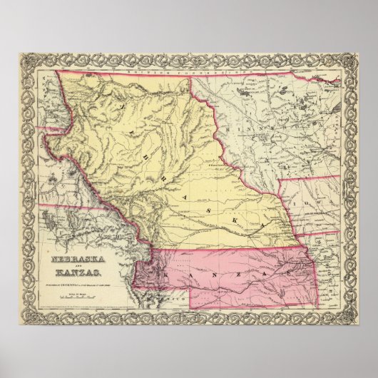 Nebraska en Kanzas Poster (Voorkant)