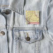 Nebraska en Kanzas Vierkante Button 5,1 Cm (In situ)