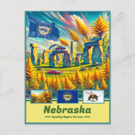 Nebraska Essence Vibrant Landmark Briefkaart