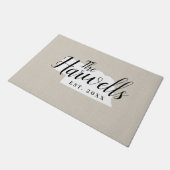 Nebraska Family Monogram State Doormat Deurmat (Schuin)