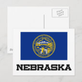 Nebraska Flag Briefkaart (Voorkant / Achterkant)