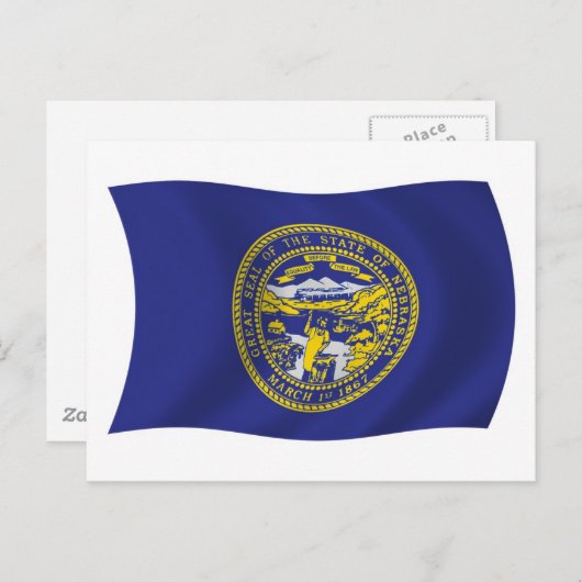 Nebraska Flag Briefkaart (Voorkant / Achterkant)
