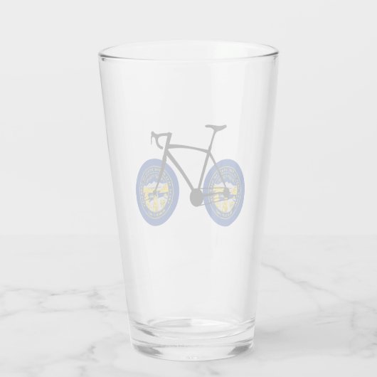 Nebraska Flag Cycling Glas (Achterkant)