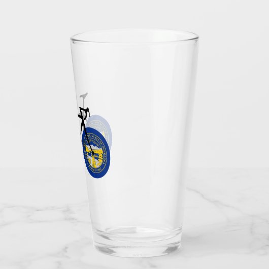 Nebraska Flag Cycling Glas (Links)