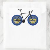 Nebraska Flag Cycling Rechthoekige Sticker (Tas)