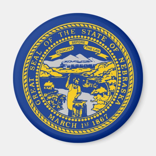 Nebraska Flag Magneet (Voorkant)