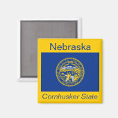 Nebraska Flag Magnet (Voorkant / Achterkant)