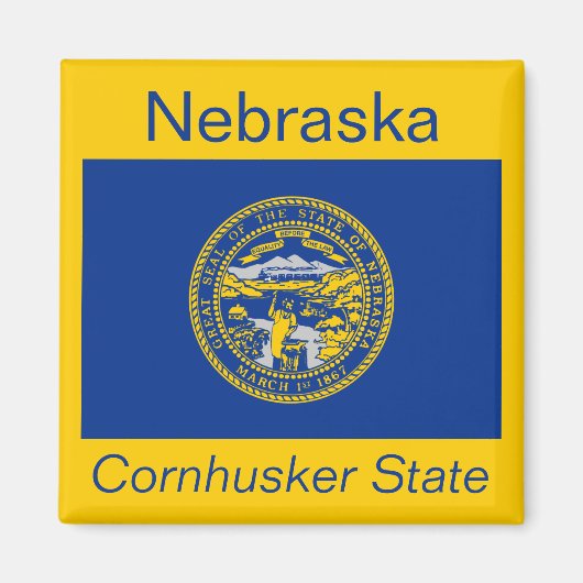 Nebraska Flag Magnet (Voorkant)