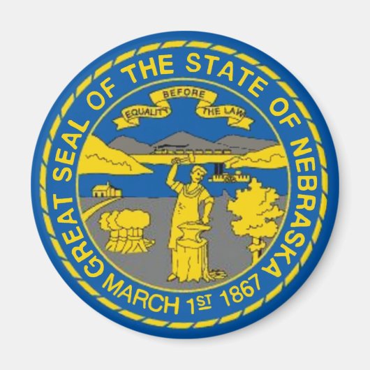 Nebraska Flag Magnet (Voorkant)