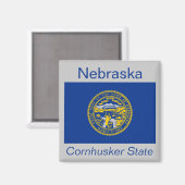 Nebraska Flag Magnet (Voorkant / Achterkant)