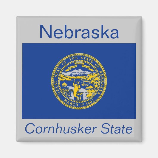 Nebraska Flag Magnet (Voorkant)