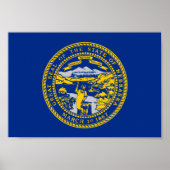 Nebraska Flag Poster (Voorkant)