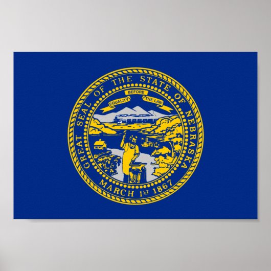Nebraska Flag Poster (Voorkant)