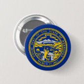 Nebraska Flag Ronde Button 5,7 Cm (Voorkant /achterkant)