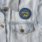 Nebraska Flag Ronde Button 5,7 Cm (In situ)