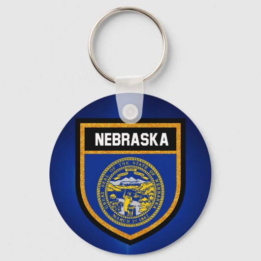 Nebraska Flag Sleutelhanger (Voorkant)