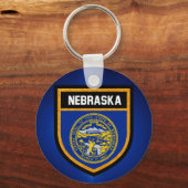 Nebraska Flag Sleutelhanger (Voorkant)